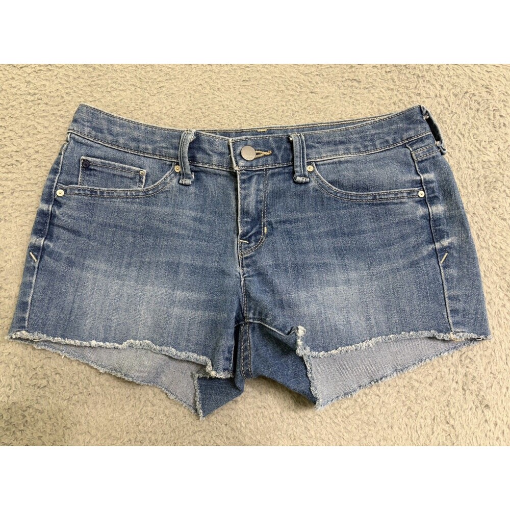 Gap 1969 Maddie Slim Cut-Off Denim Shorts Aruba Wash Blue Size 27